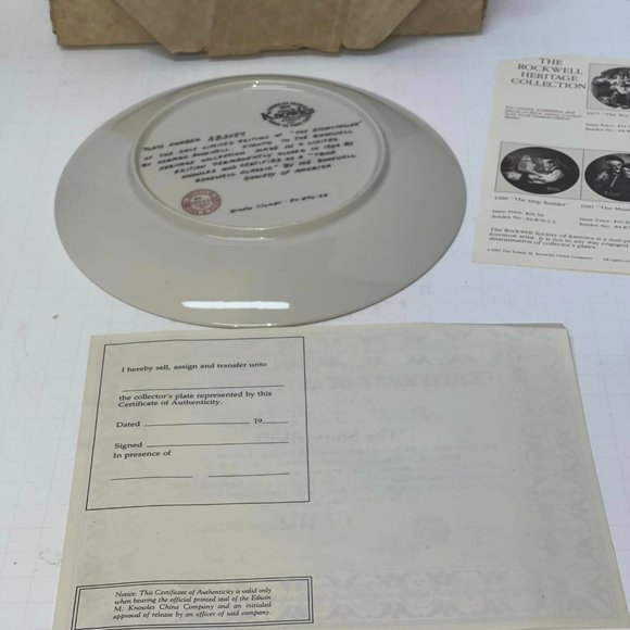 Norman Rockwell , The Story Teller 1984, Knowles Collector Plate with Box - Picture 5 of 10